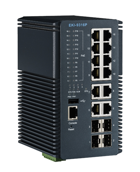 14-Port Industrial-Class All-Gigabit Managed Switch with 12 x PoE Ports